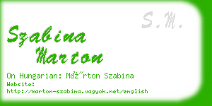 szabina marton business card